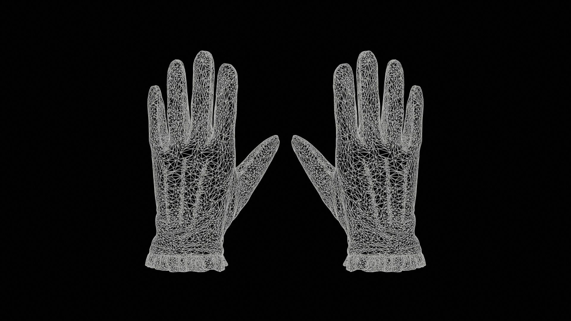 Fringe Gloves Low-poly 3D model_11