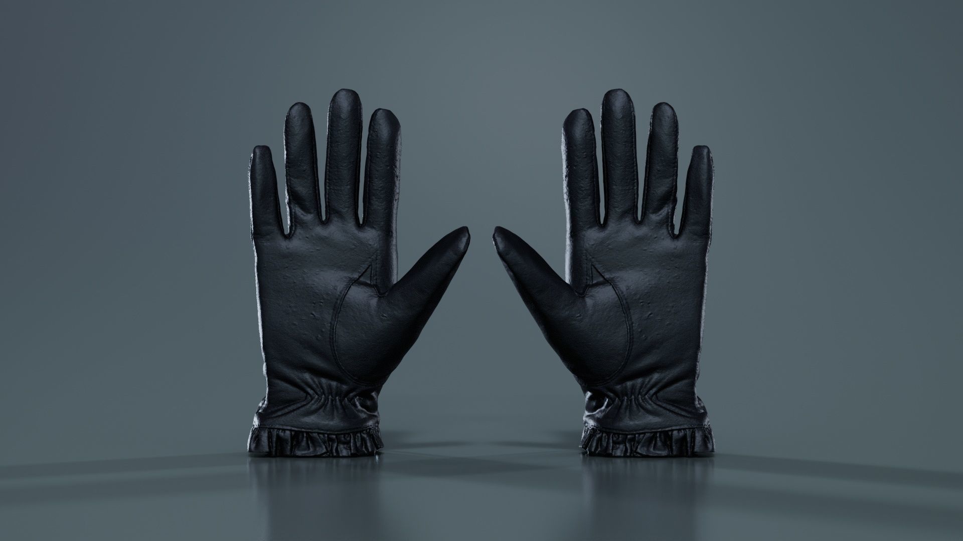 Fringe Gloves Low-poly 3D model_7