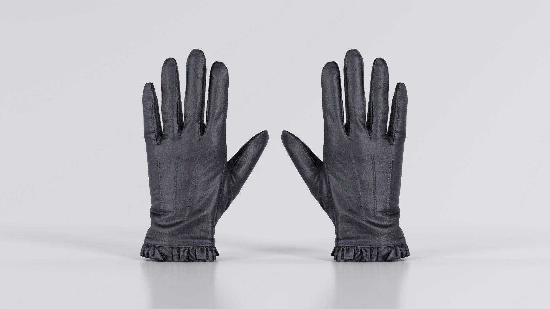 Fringe Gloves Low-poly 3D model_6