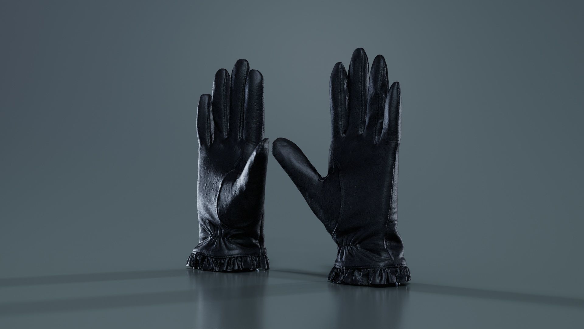 Fringe Gloves Low-poly 3D model_2