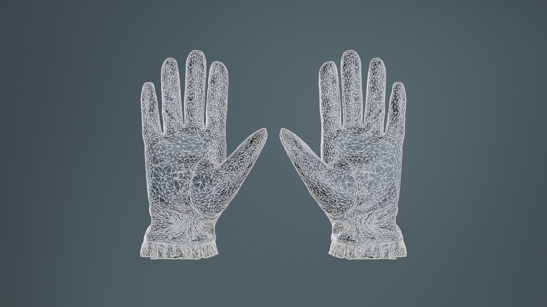 Fringe Gloves Low-poly 3D model_10