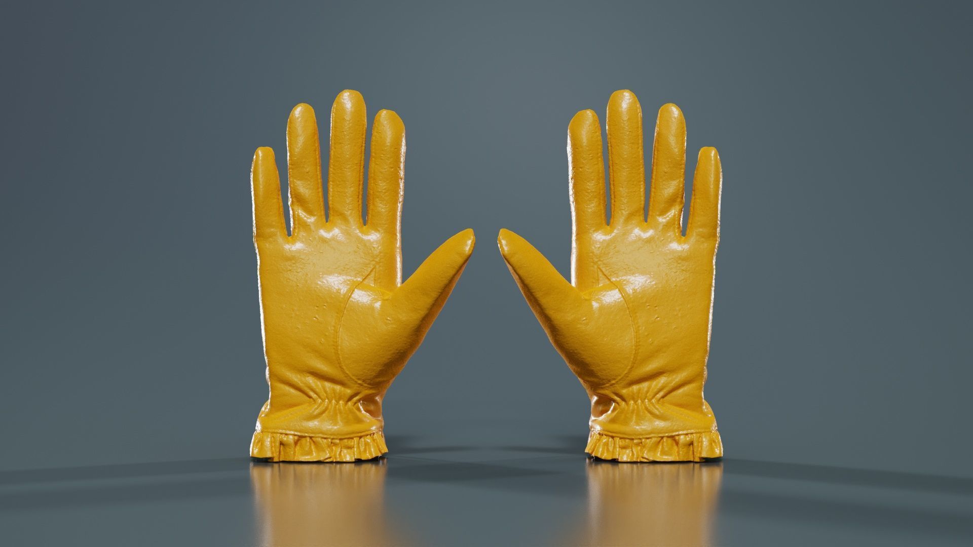 Fringe Gloves Low-poly 3D model_13