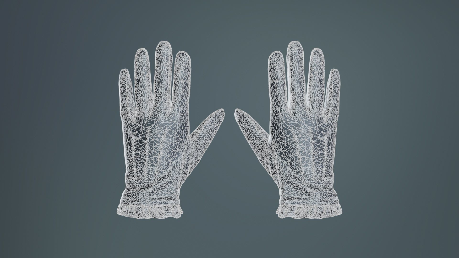 Fringe Gloves Low-poly 3D model_9