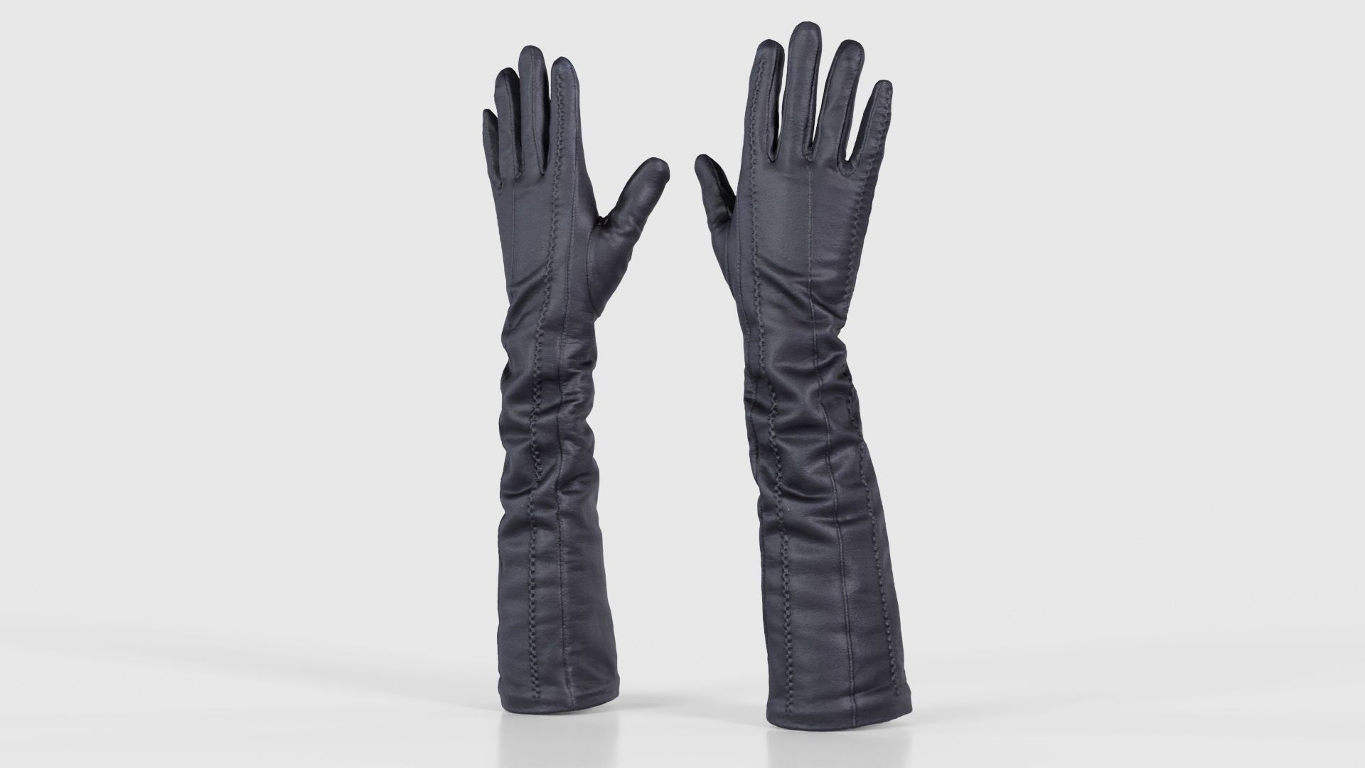 Leather Detail Gloves Low-poly 3D model_26