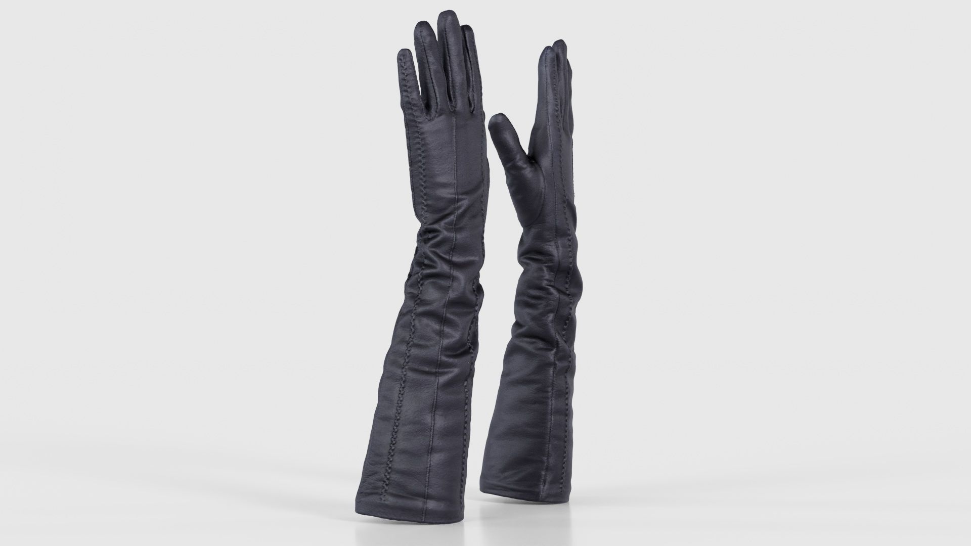 Leather Detail Gloves Low-poly 3D model_17