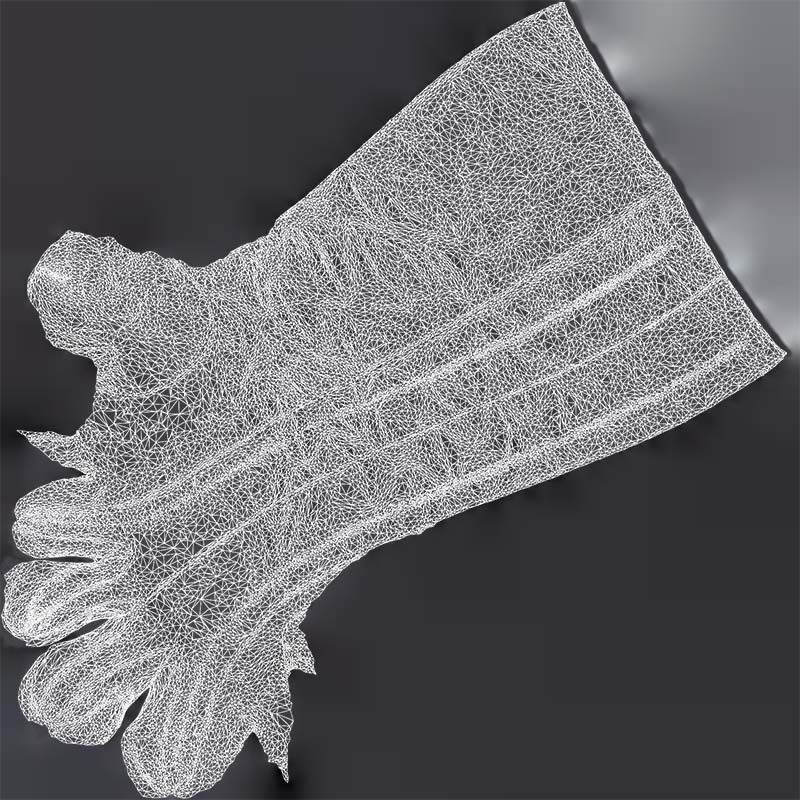Leather Detail Gloves Low-poly 3D model_14