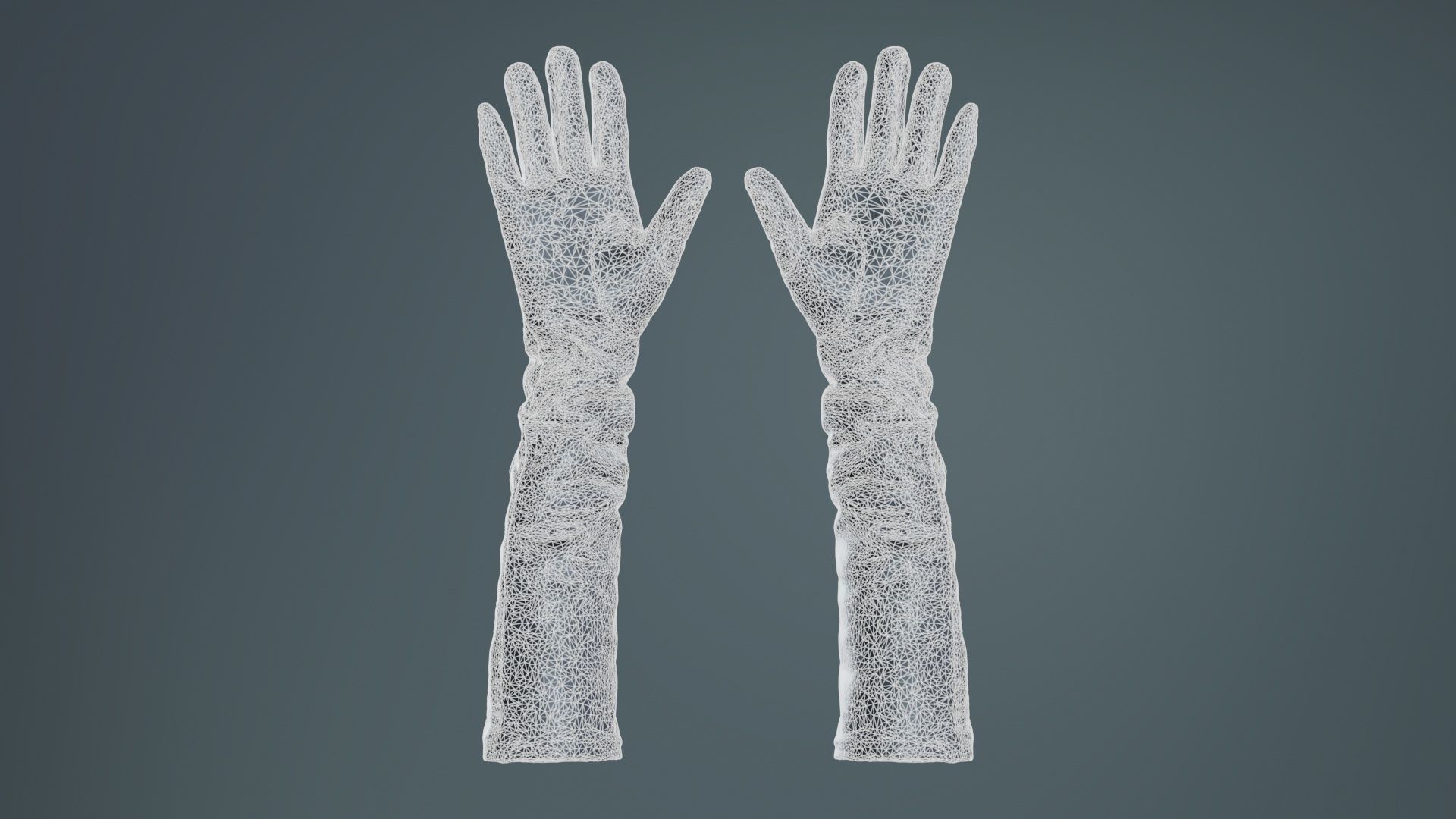 Leather Detail Gloves Low-poly 3D model_10