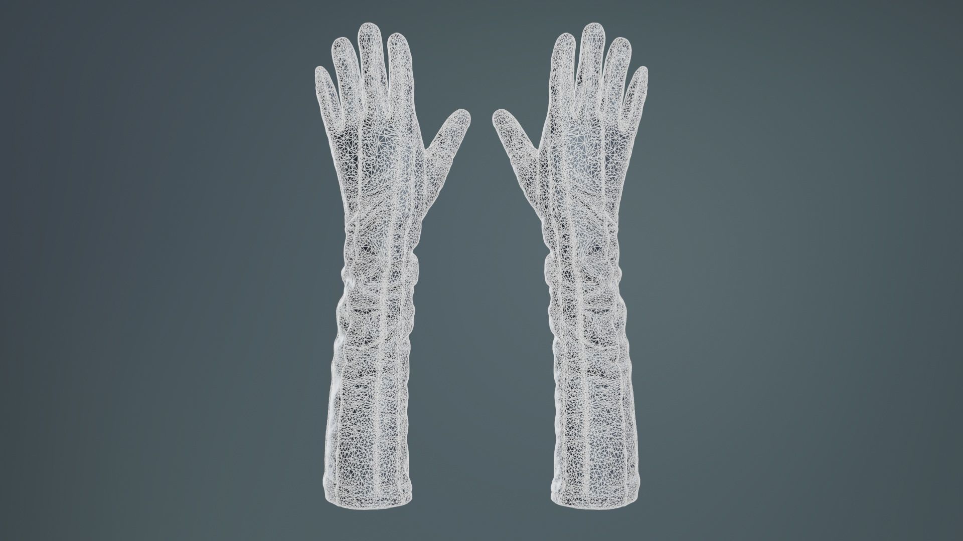 Leather Detail Gloves Low-poly 3D model_9