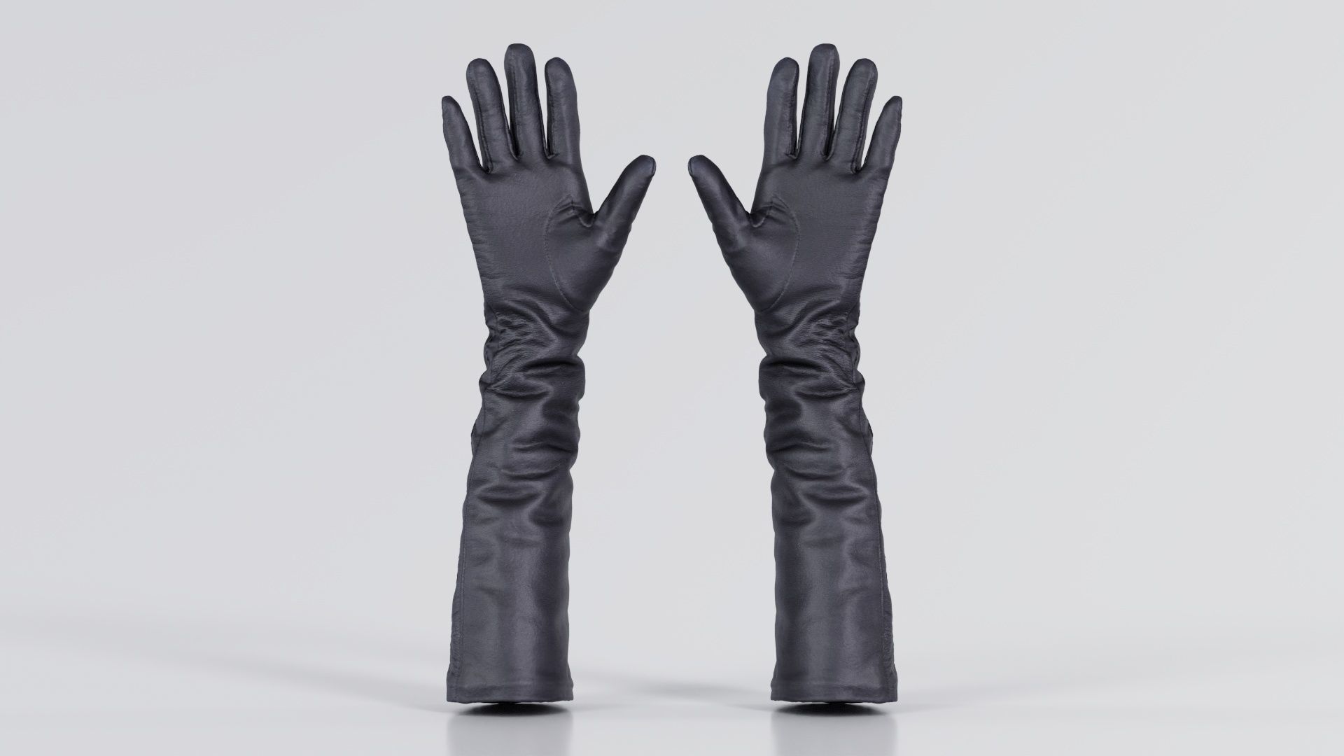 Leather Detail Gloves Low-poly 3D model_6
