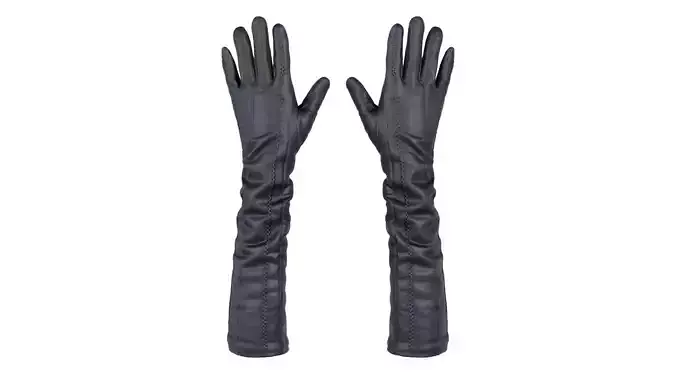 Leather Detail Gloves Low-poly 3D model