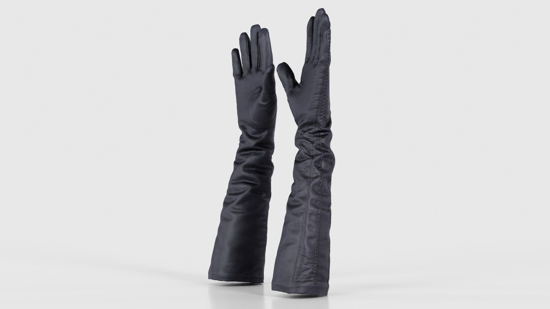 Leather Detail Gloves Low-poly 3D model_19