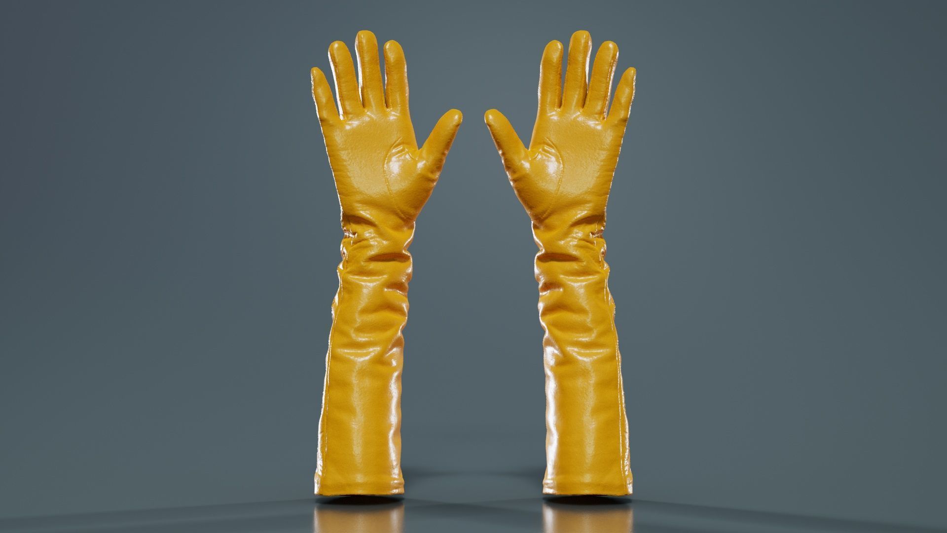 Leather Detail Gloves Low-poly 3D model_13