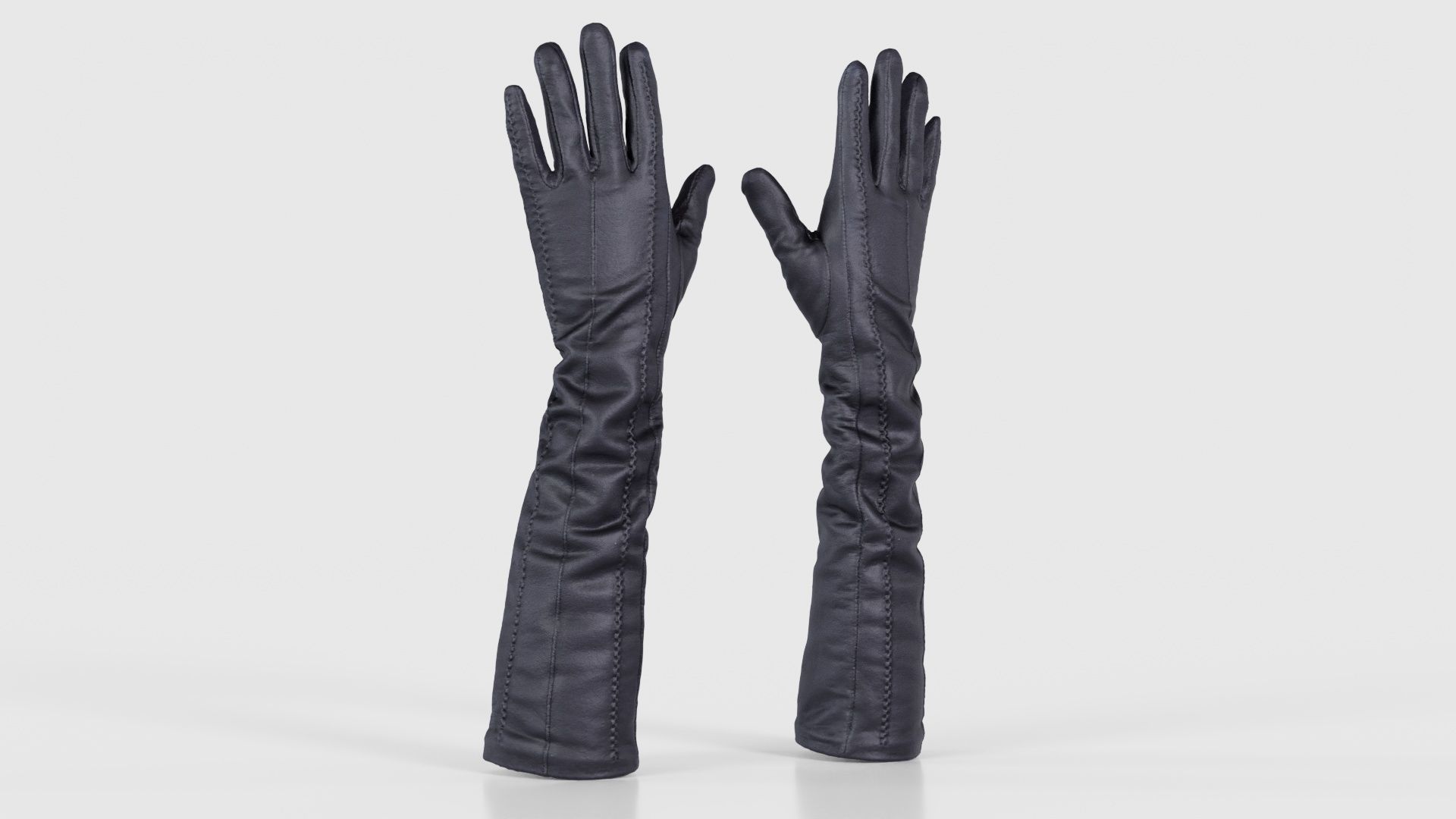 Leather Detail Gloves Low-poly 3D model_16