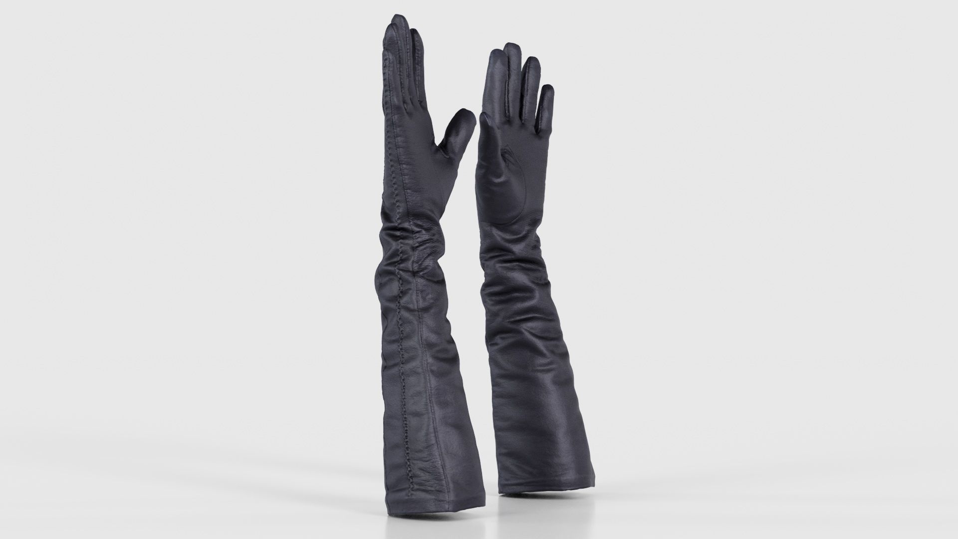 Leather Detail Gloves Low-poly 3D model_23