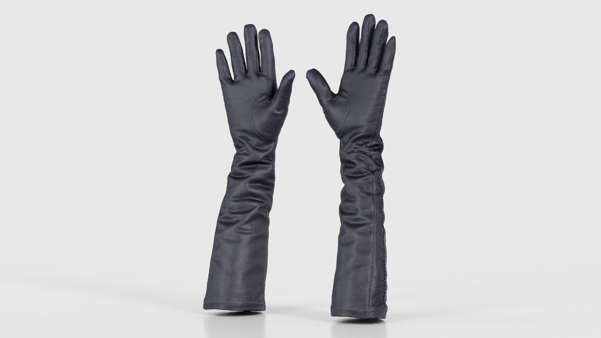 Leather Detail Gloves Low-poly 3D model_20