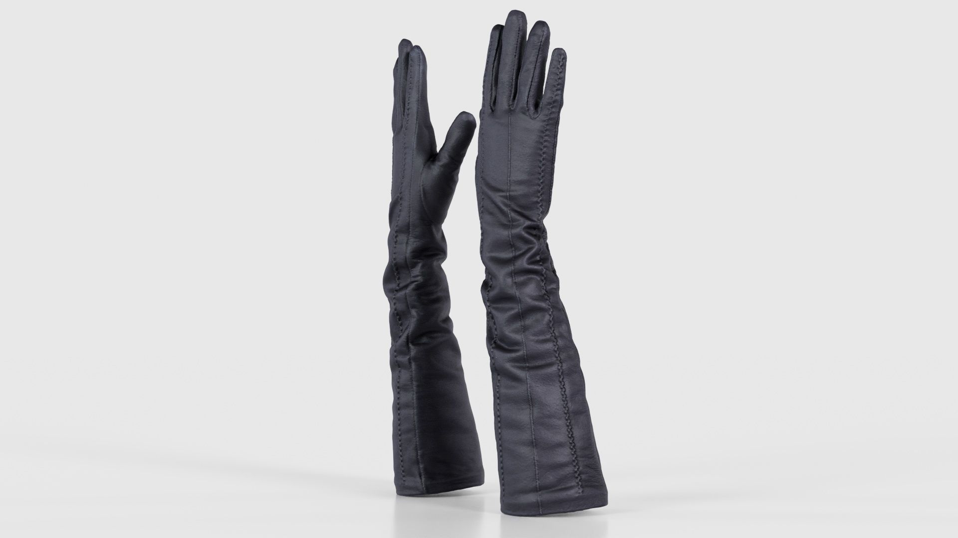 Leather Detail Gloves Low-poly 3D model_25