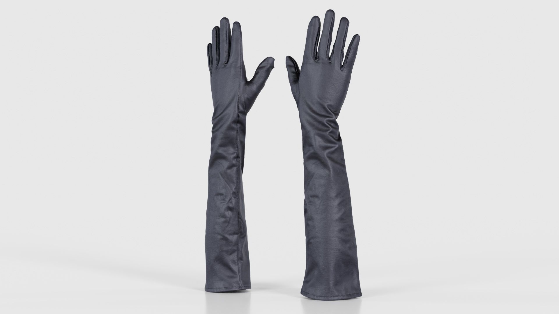 Long Leather Gloves Low-poly 3D model_26