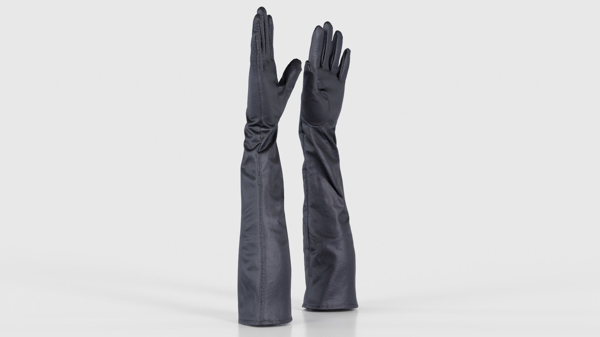 Long Leather Gloves Low-poly 3D model_23