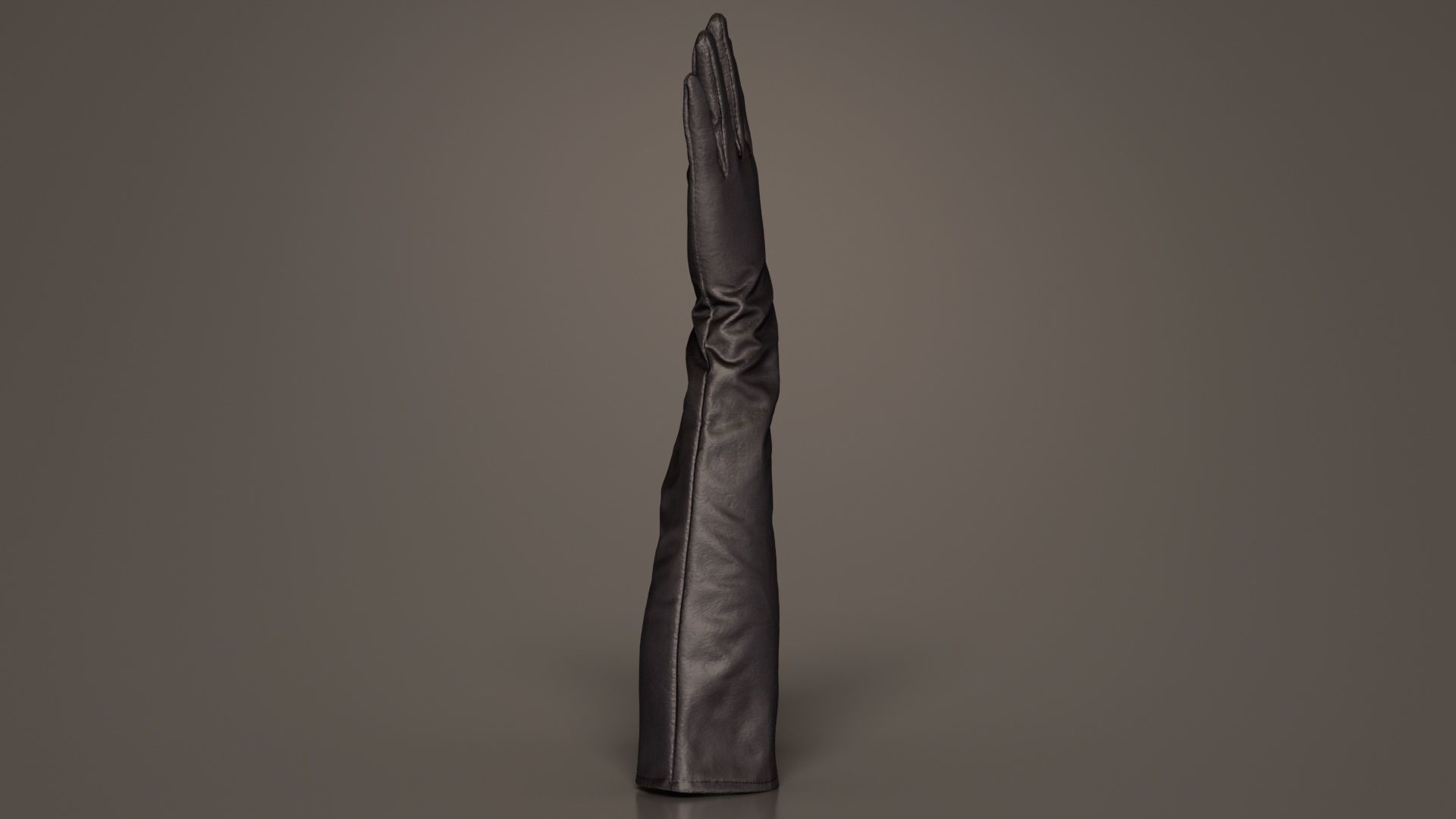 Long Leather Gloves Low-poly 3D model_6
