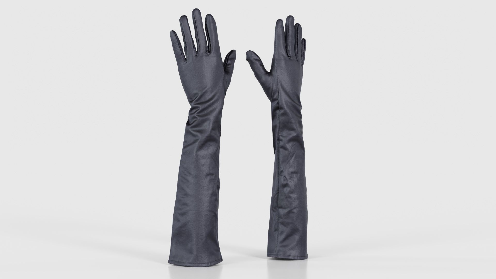 Long Leather Gloves Low-poly 3D model_16