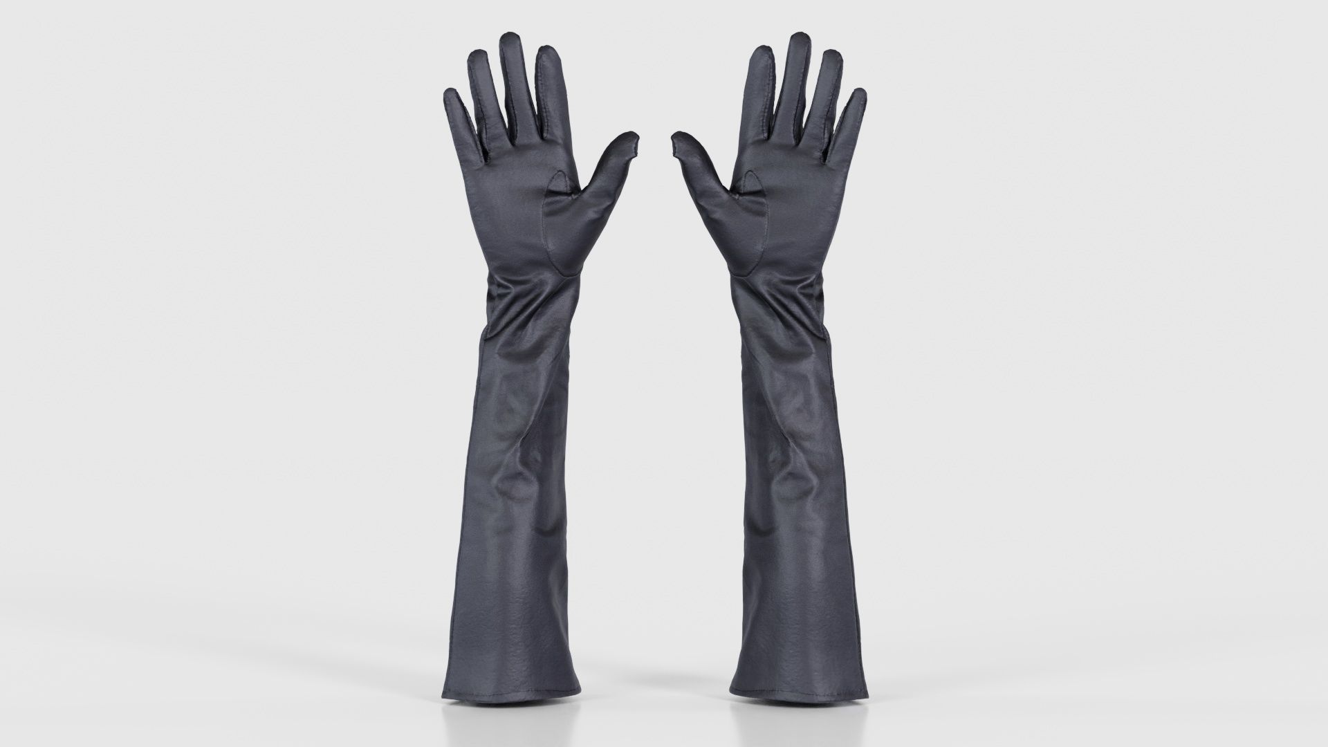 Long Leather Gloves Low-poly 3D model_21