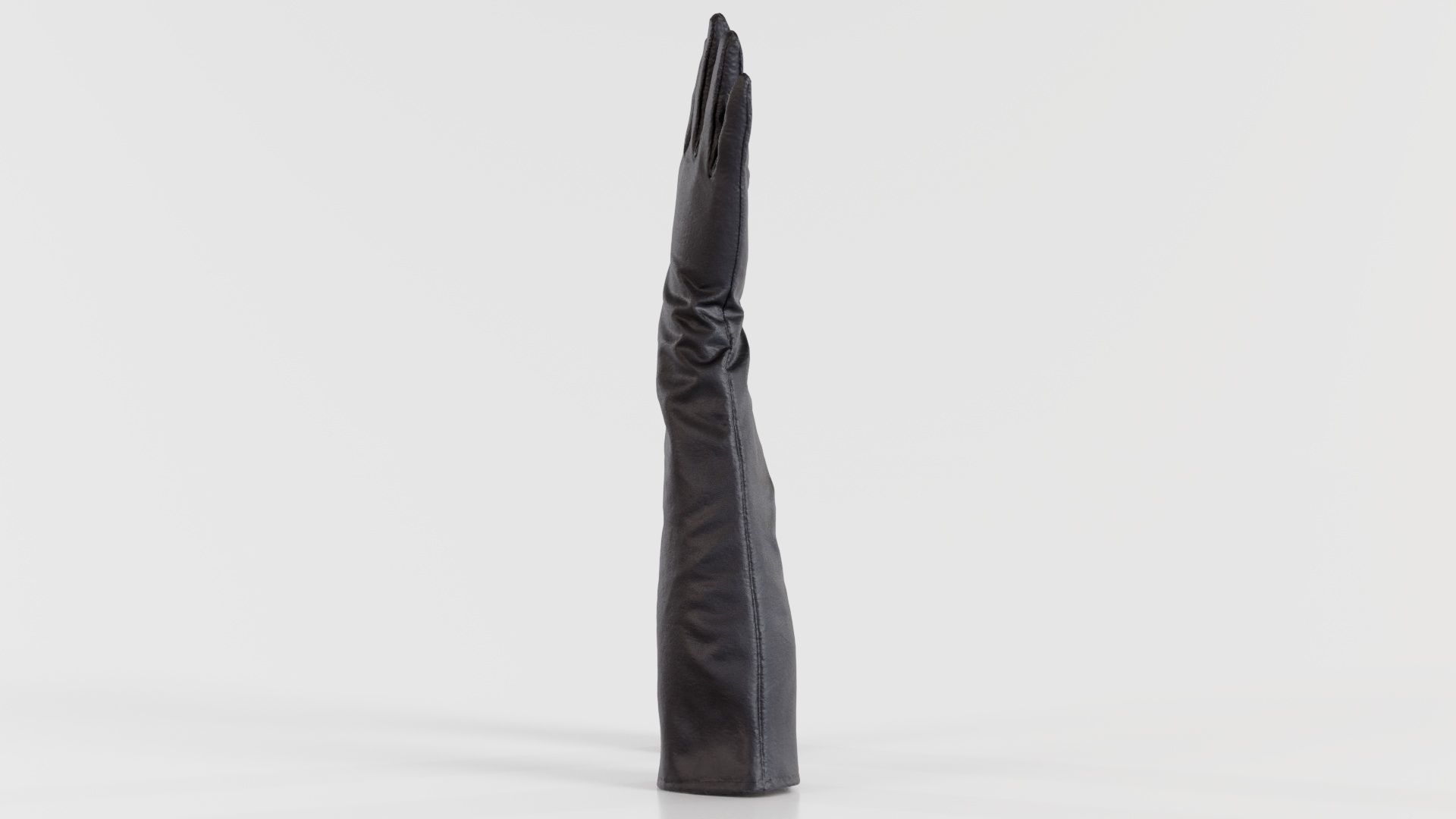 Long Leather Gloves Low-poly 3D model_3