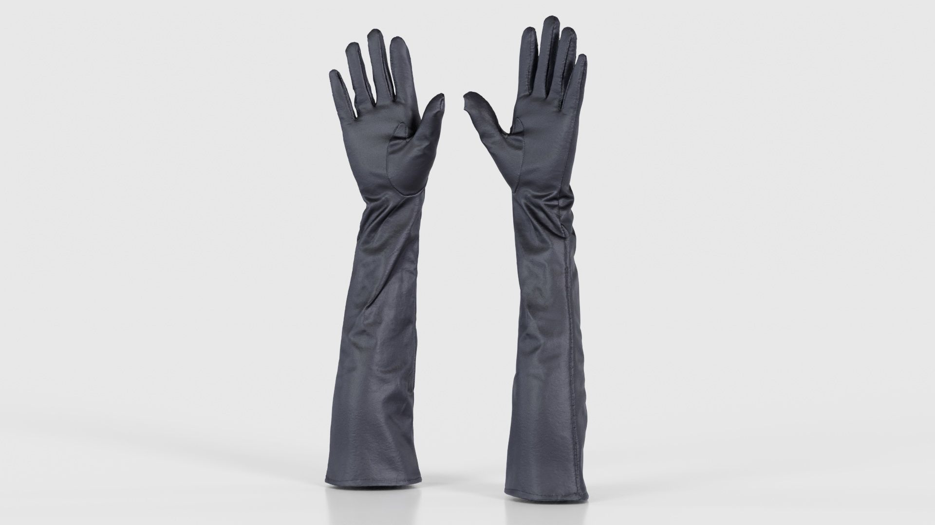 Long Leather Gloves Low-poly 3D model_20