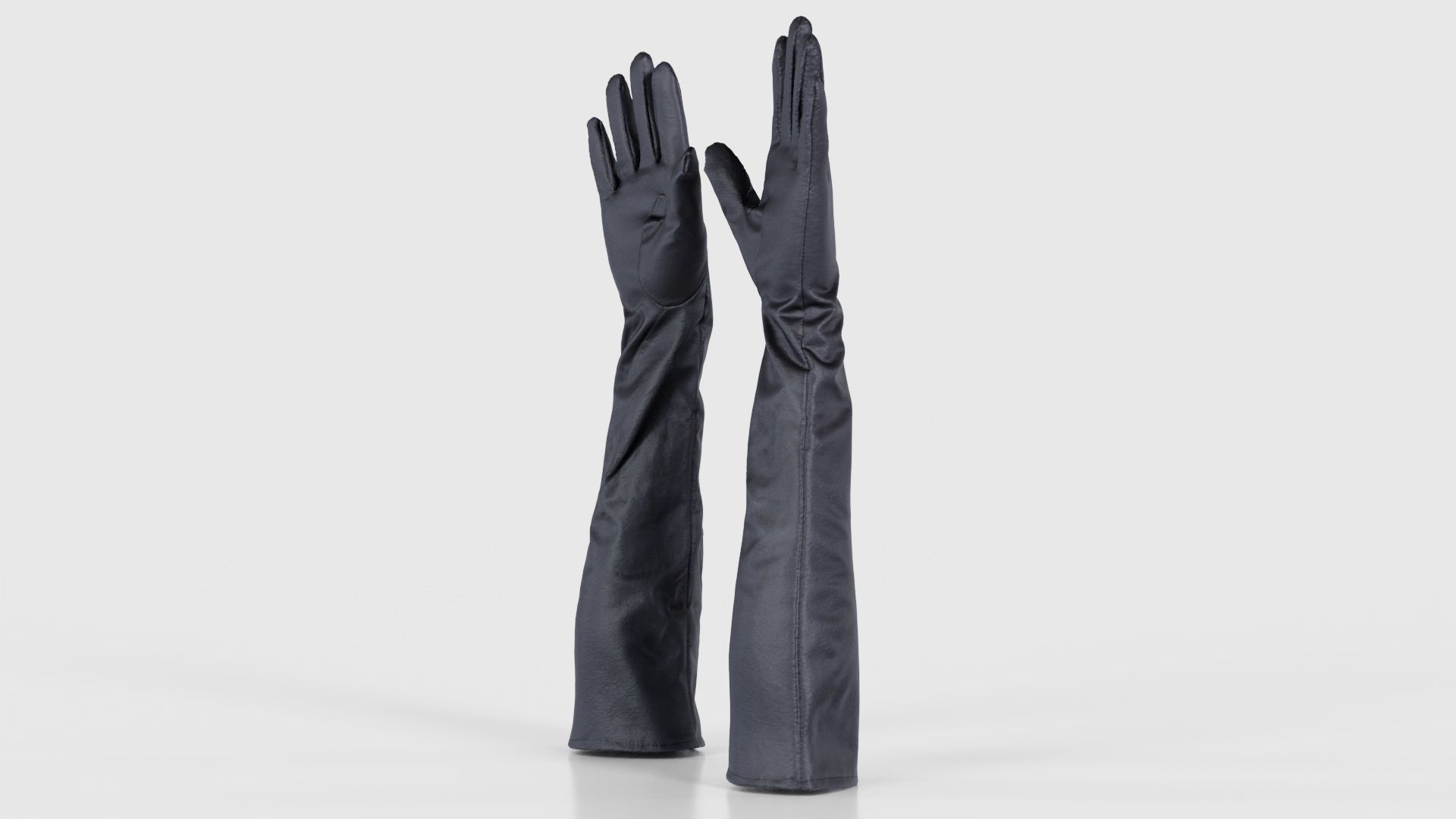 Long Leather Gloves Low-poly 3D model_19