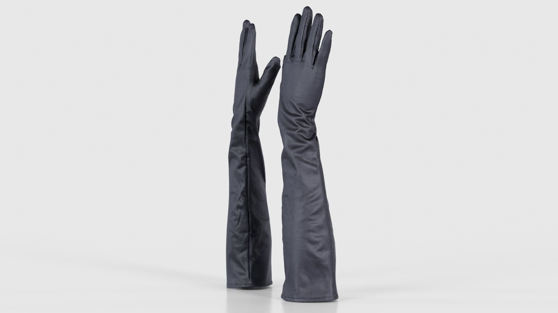 Long Leather Gloves Low-poly 3D model_25