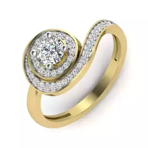 Women Diamond Ring 3dm STL  Render Details - PR-031 DIA