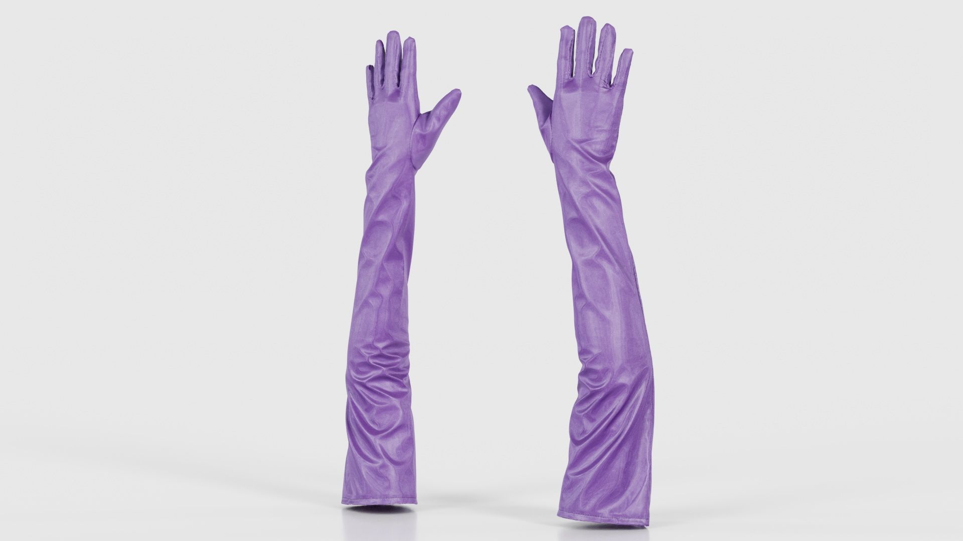 Long Vinyl Gloves Low-poly 3D model_26