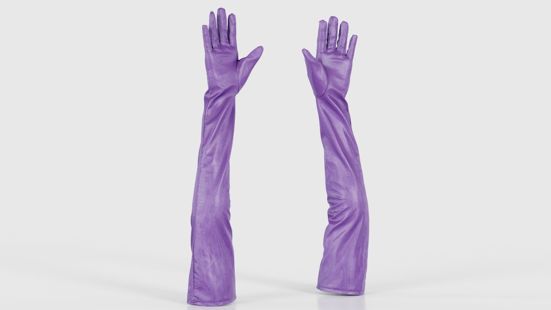Long Vinyl Gloves Low-poly 3D model_22