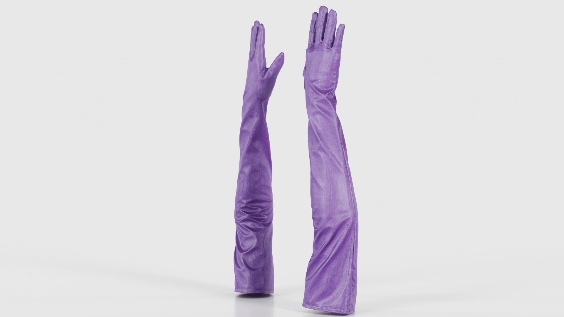Long Vinyl Gloves Low-poly 3D model_25