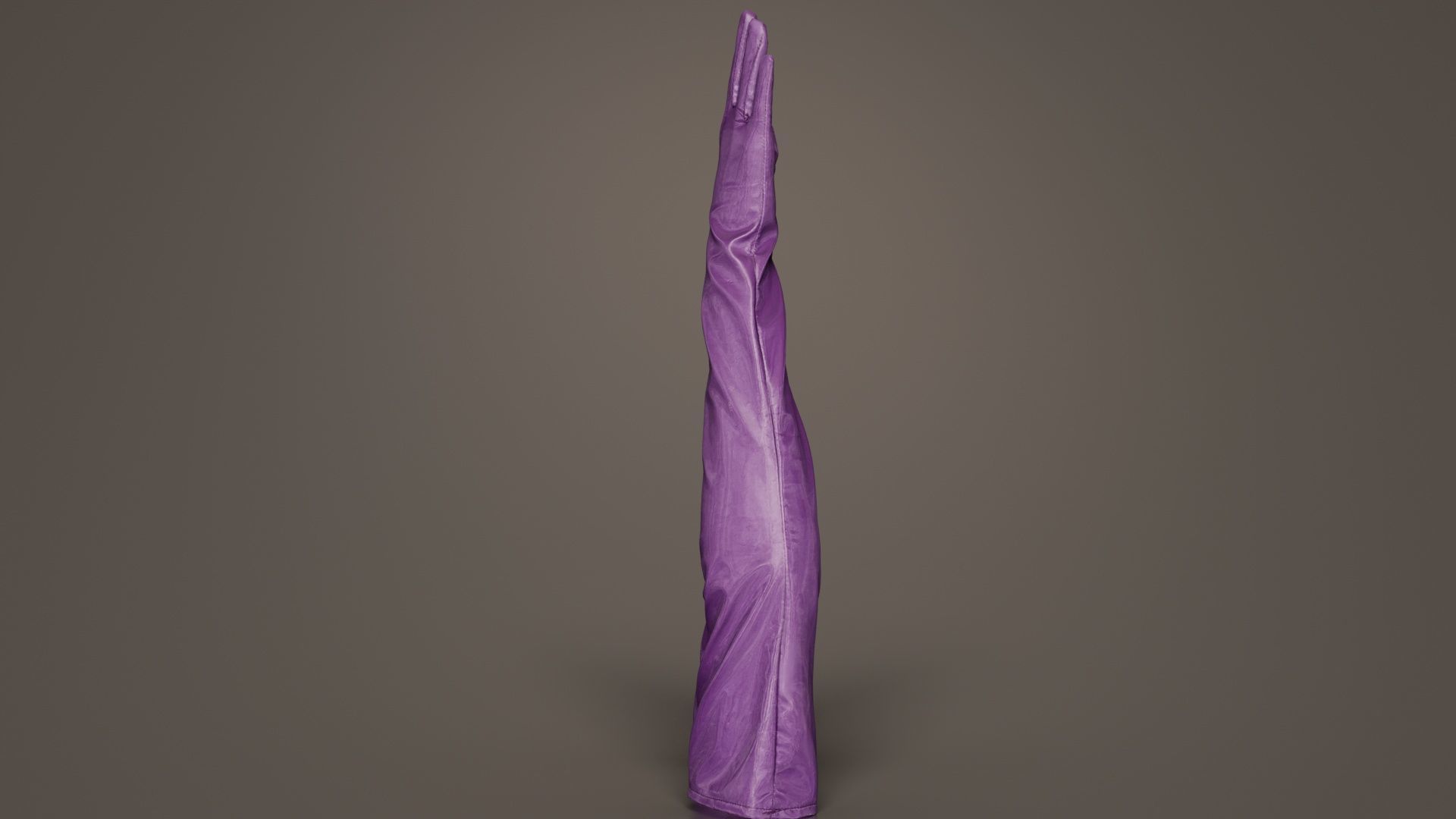 Long Vinyl Gloves Low-poly 3D model_8