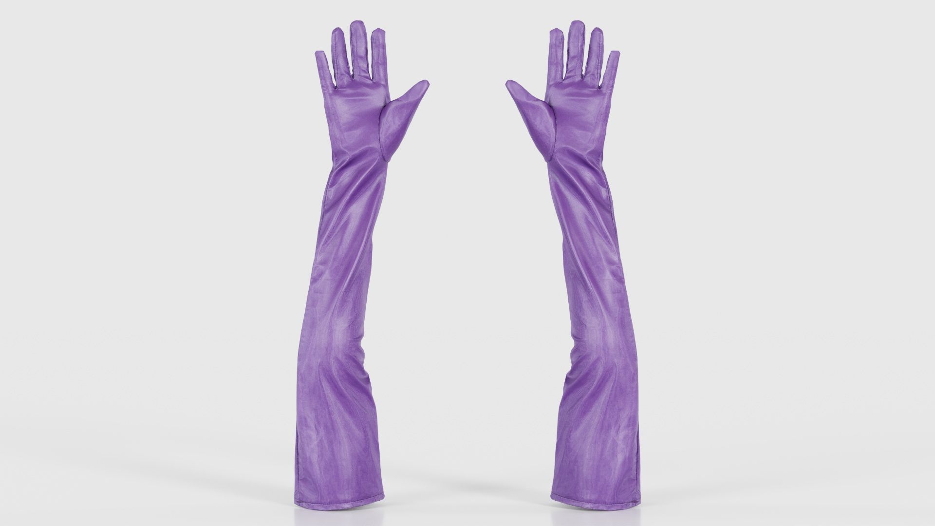 Long Vinyl Gloves Low-poly 3D model_21