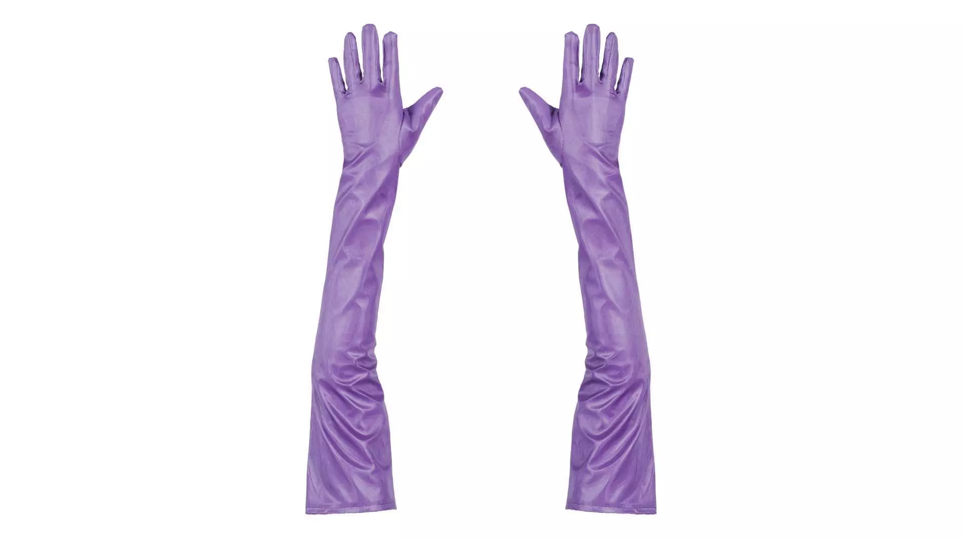 Long Vinyl Gloves Low-poly 3D model_0