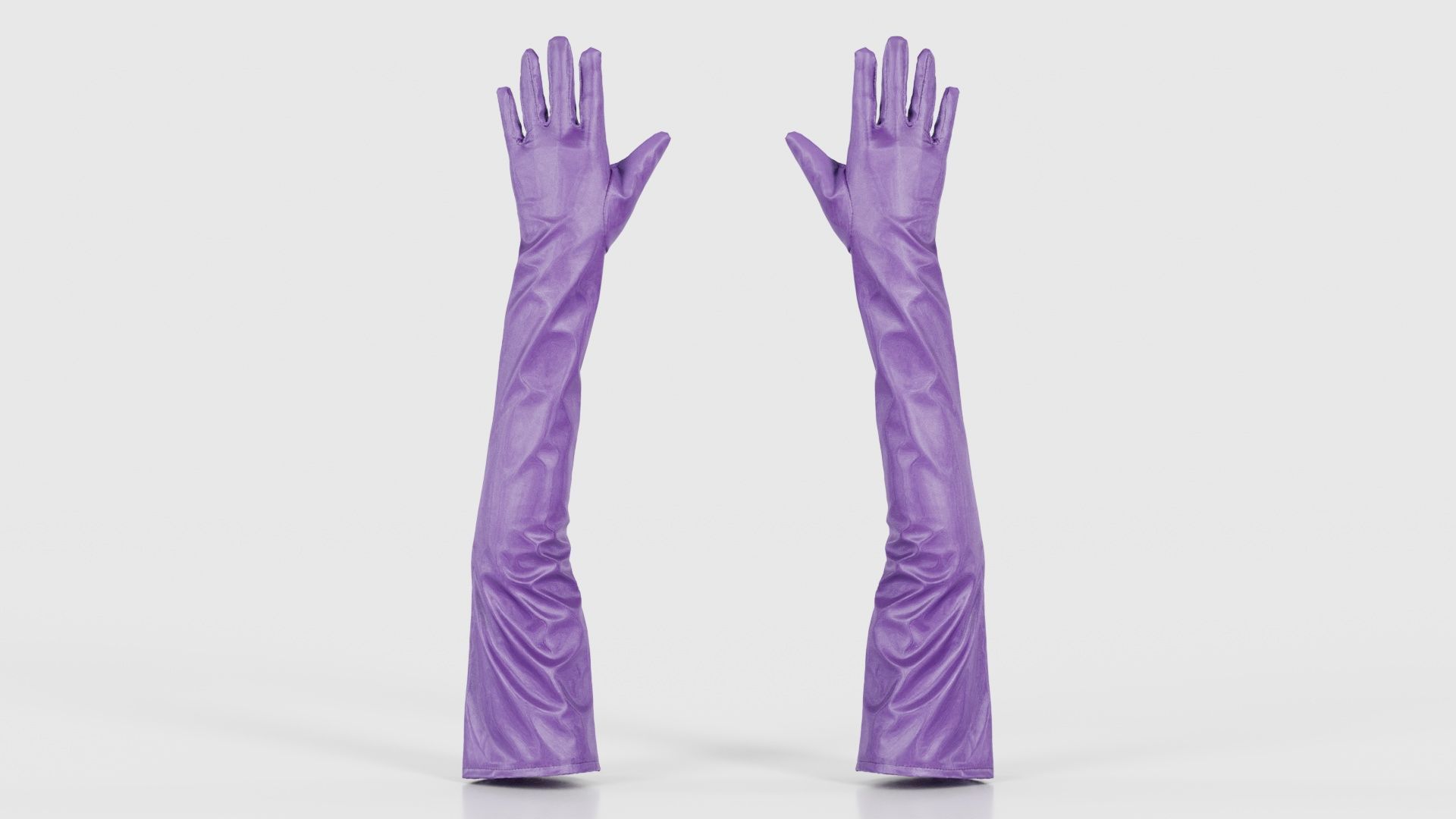Long Vinyl Gloves Low-poly 3D model_15