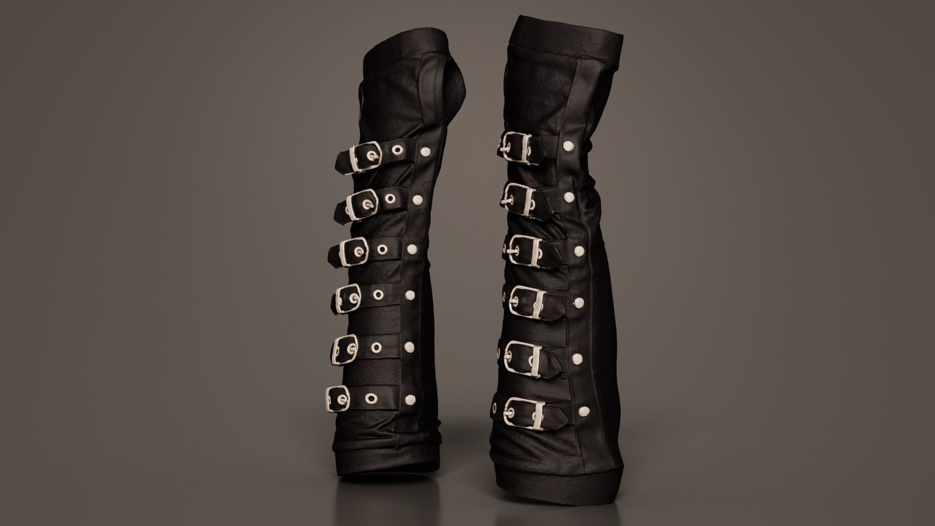 Multi Buckle Glove Low-poly 3D model_6