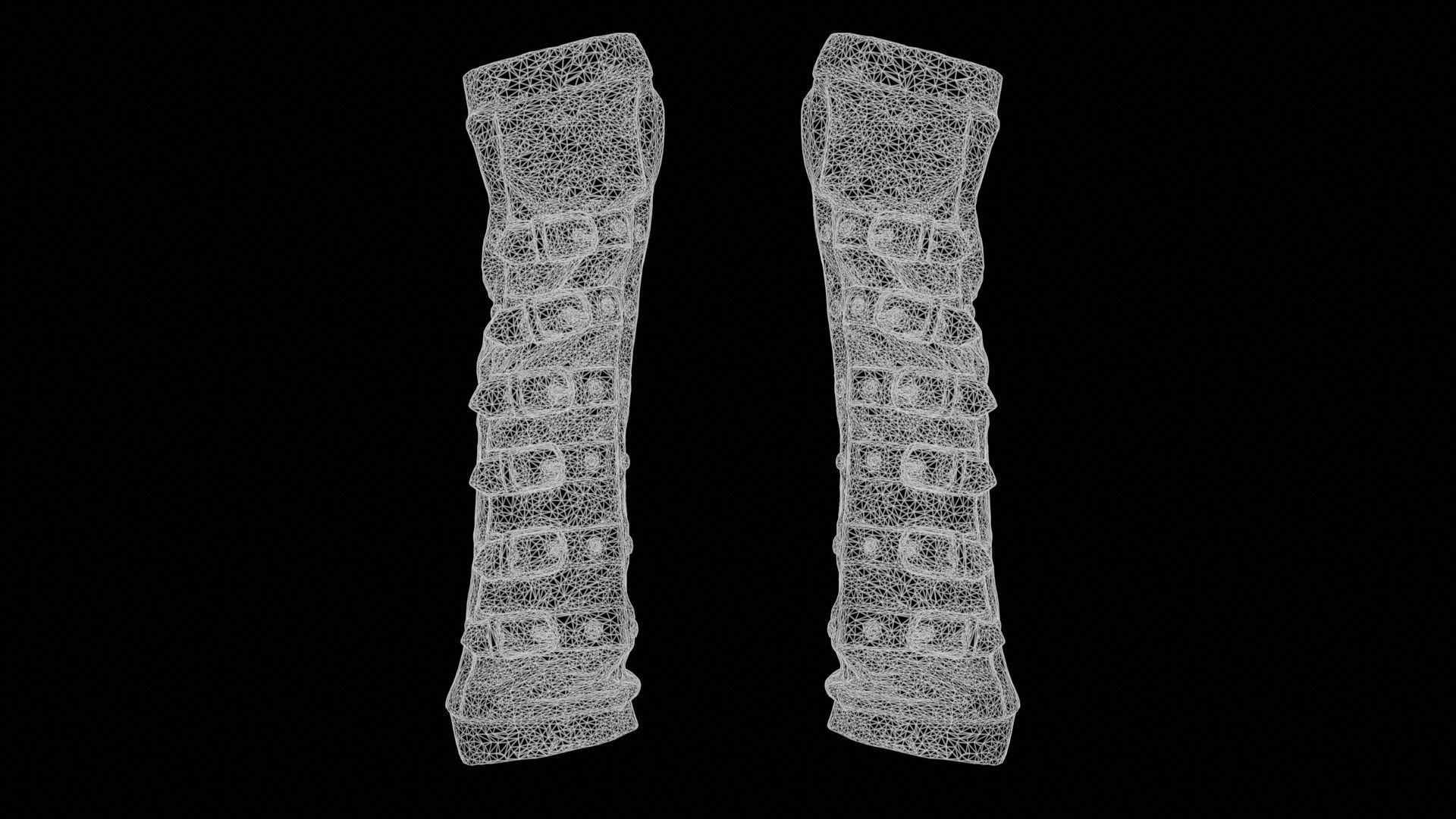 Multi Buckle Glove Low-poly 3D model_11