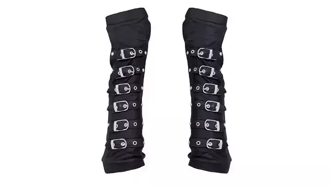 Multi Buckle Glove Low-poly 3D model