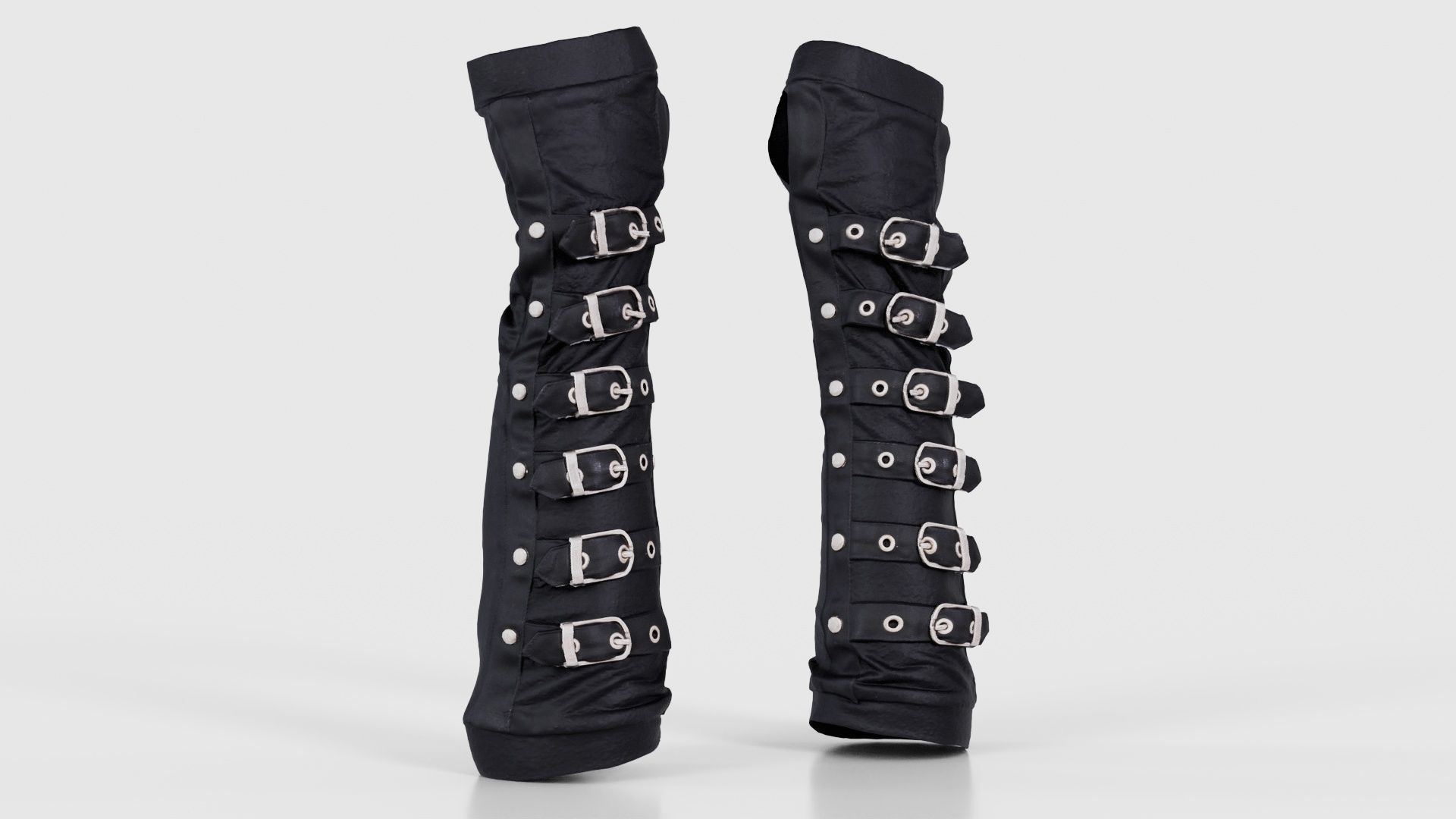 Multi Buckle Glove Low-poly 3D model_16