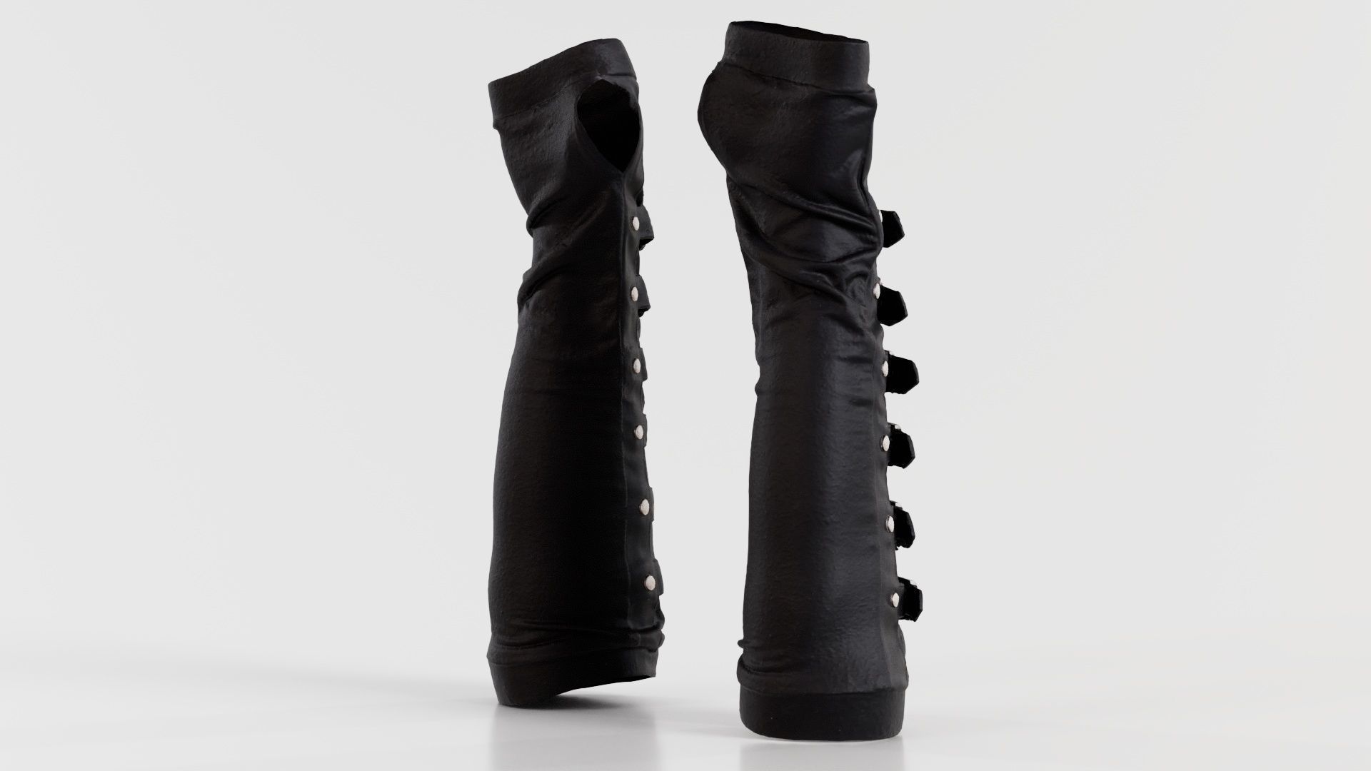 Multi Buckle Glove Low-poly 3D model_5