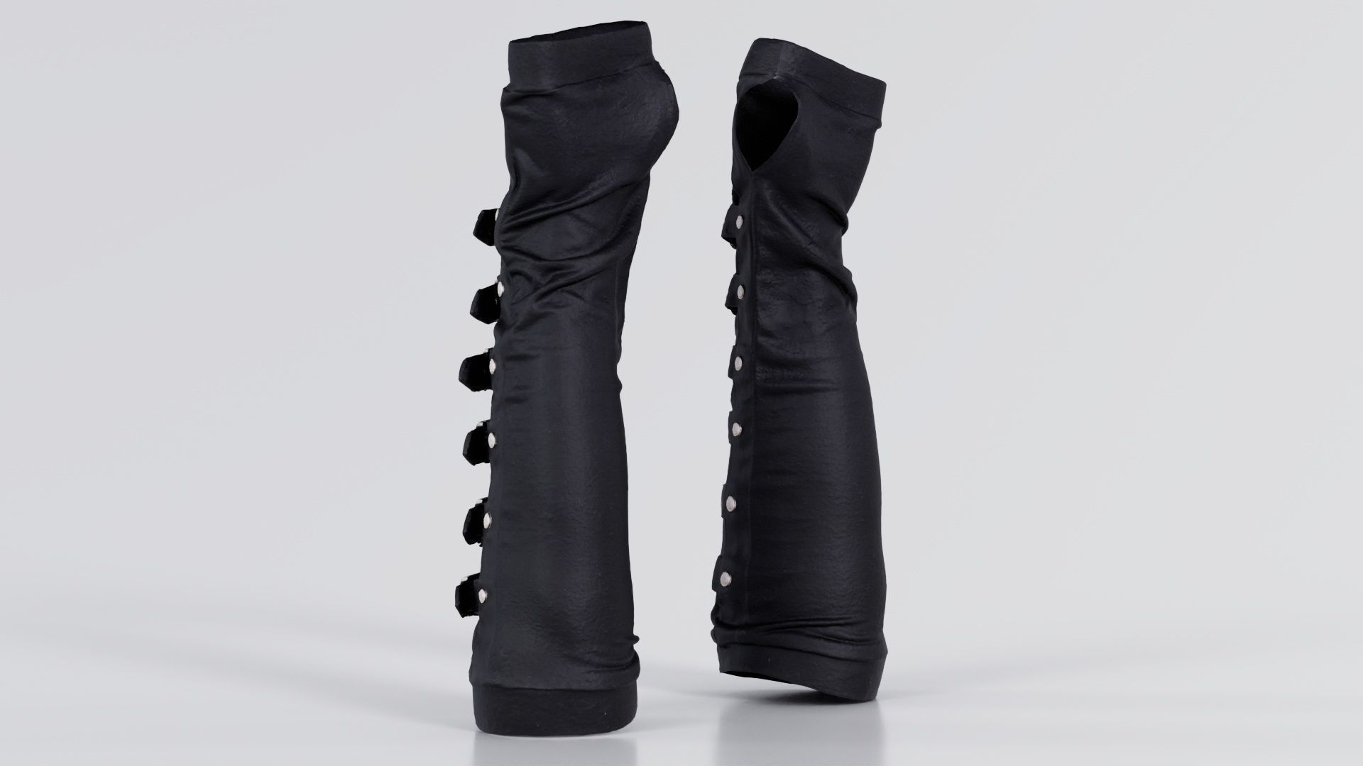 Multi Buckle Glove Low-poly 3D model_1