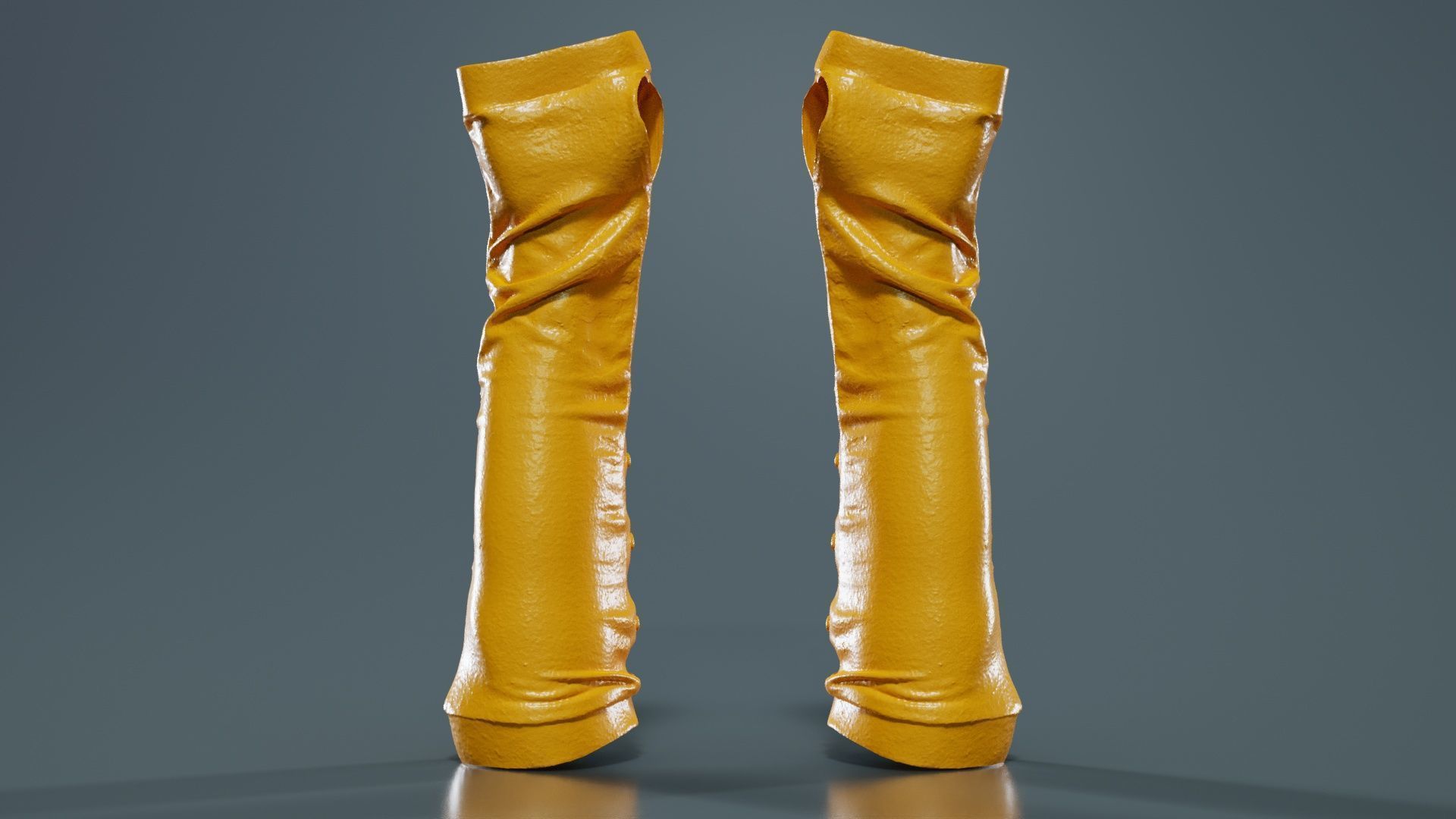 Multi Buckle Glove Low-poly 3D model_13