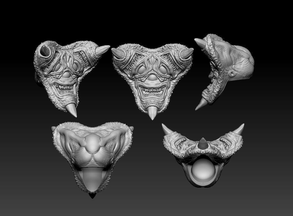 Tri-Eye Headsculpt for Action Figures 3D print model_1