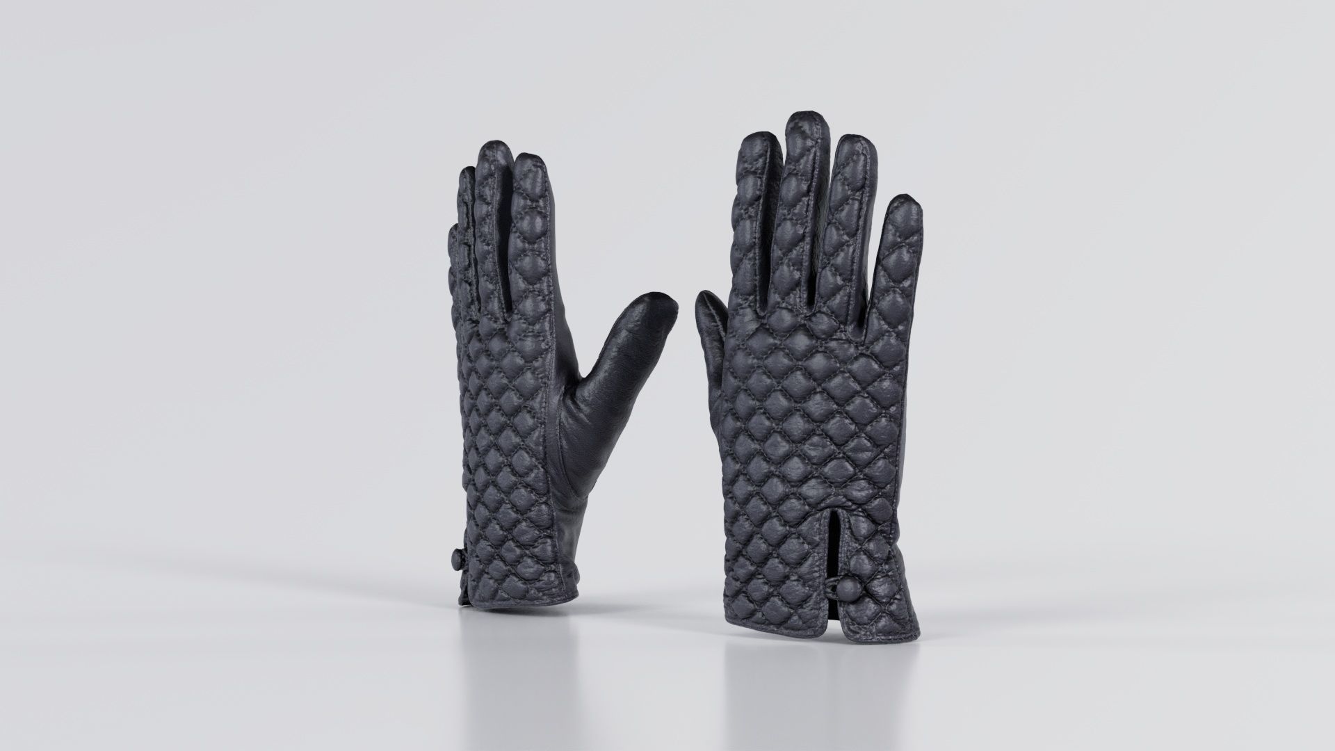 Padded Gloves Low-poly 3D model_3