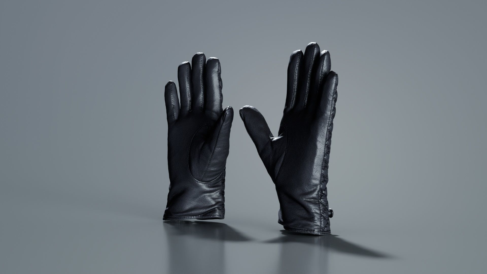 Padded Gloves Low-poly 3D model_2