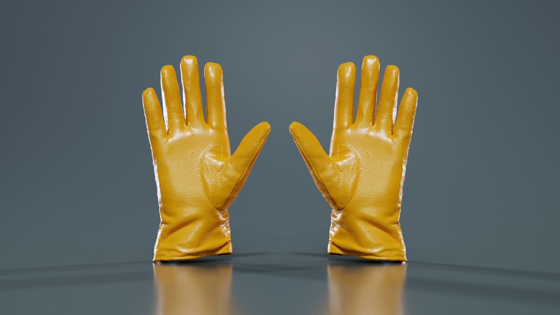 Padded Gloves Low-poly 3D model_13