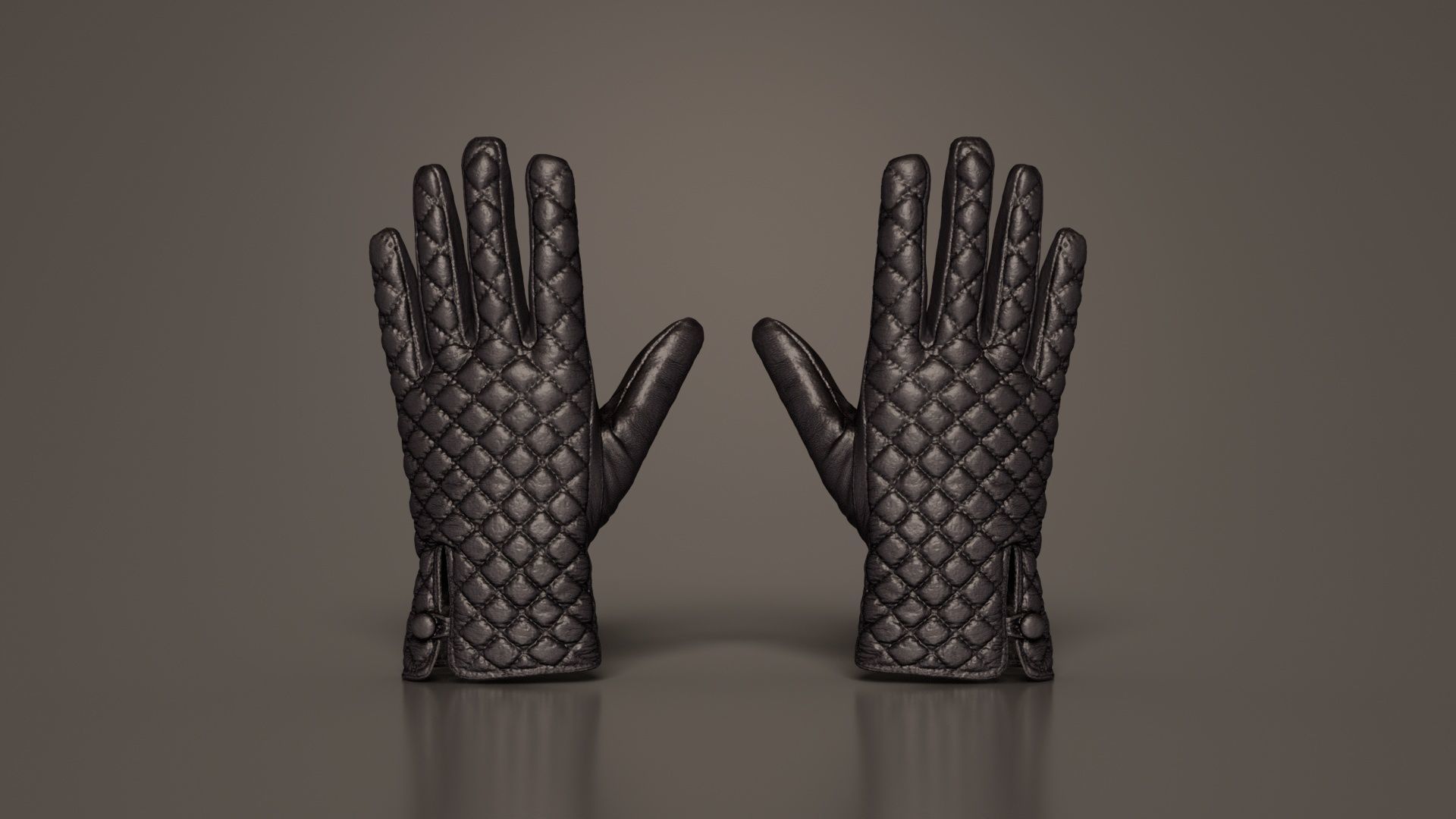 Padded Gloves Low-poly 3D model_6