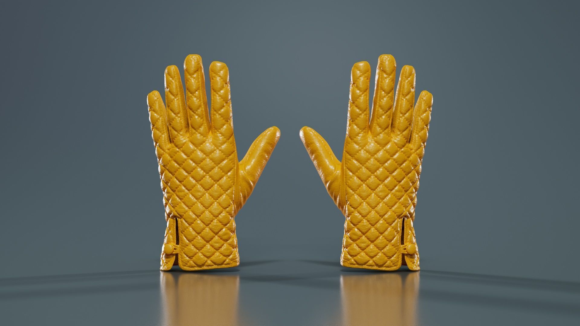 Padded Gloves Low-poly 3D model_12